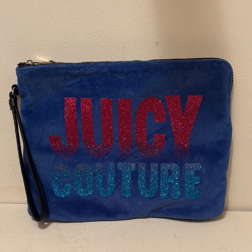 Juicy Couture Glitter Blue and Pink Wristlet